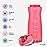 Pogo 64oz Plastic Water Bottle with Leak-Proof Chug Lid and Carry Handle, Reusable, BPA Free, Capacity Markings, Dishwasher Safe, Perfect for Travel, School, Outdoors, and Gym, Pink