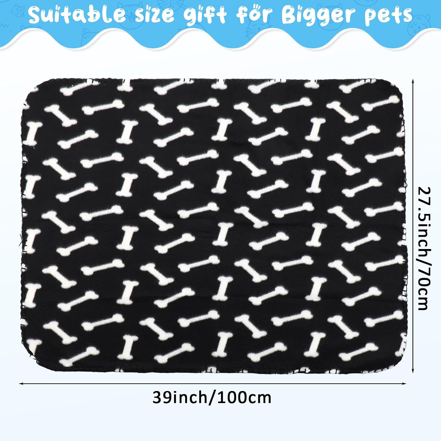 Eccliy 20 Pcs Puppy Blanket Fleece Pet Dog Throw, Mix, 39 x 28 Inch image 2