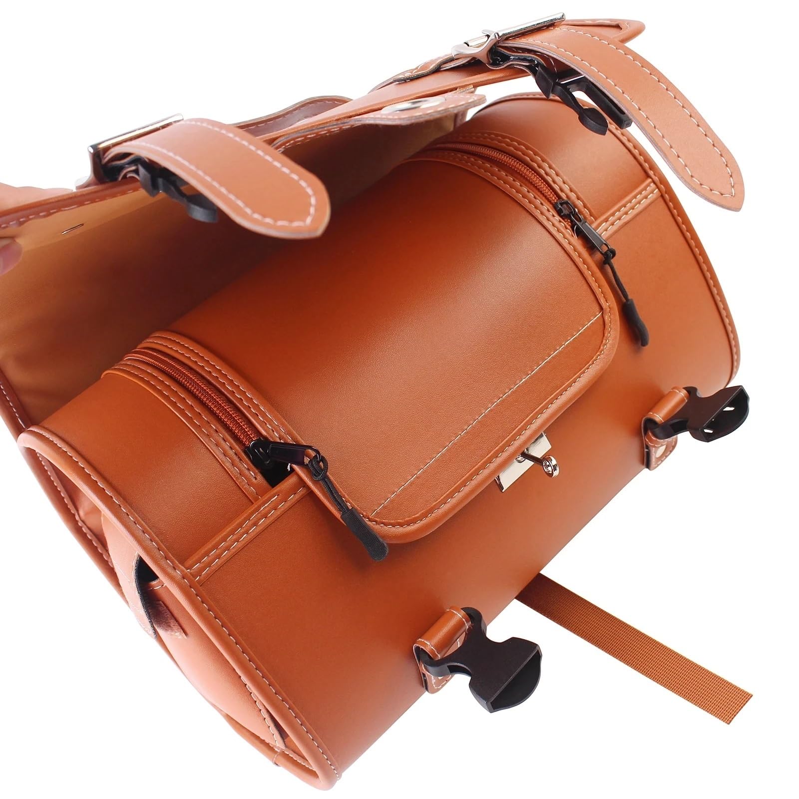 Motorradtasche Kompatibel Mit Yamaha, 1 Motorrad-Satteltaschen, Braun, Groß, Für Kapazität, wasserdichte Taschen, Seitliche Werkzeugtasche, Hinteres Reisegepäck Für Die Sitztasche