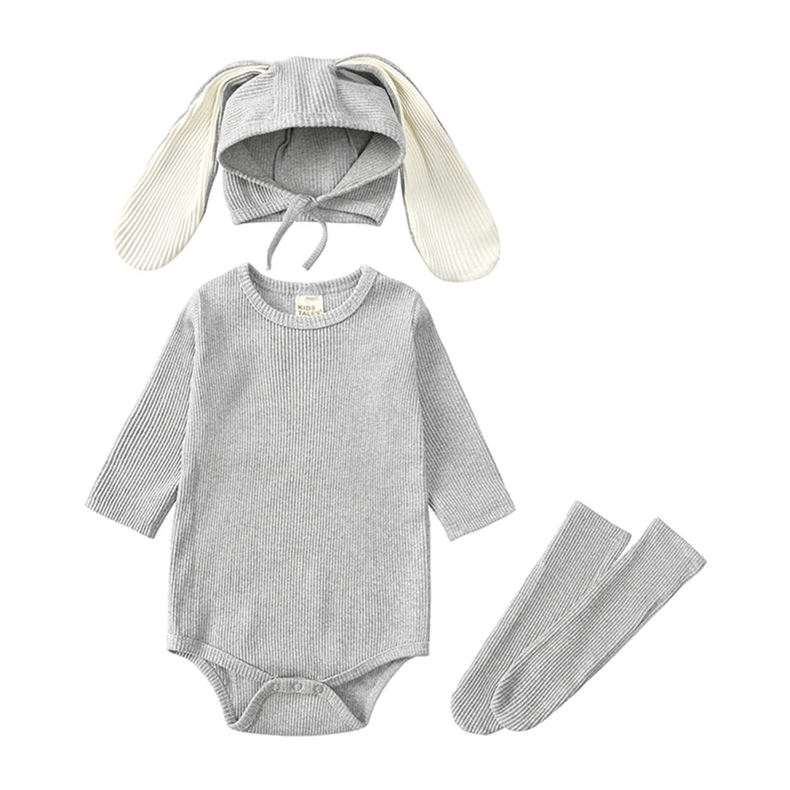 Ensemble bébé lapin en maille pour les photos de naissance - 4