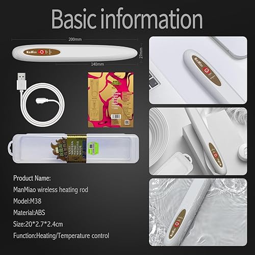 Miniatura 5 de Calentador de juguetes inalámbricos, indicador LED, calentador de manos, almohadilla de calefacción automática precisa de 114.8 °F, calentamiento