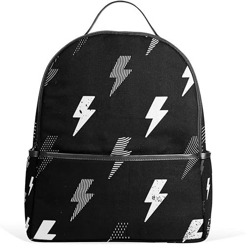 Amazon Co Jp リュックパック サック バックパック デイパック 雷 柄 大学生 高校生 デイパック 通勤 通学 メンズ レディース 軽量 休閑 流行り 遠足 並行輸入品 シューズ バッグ