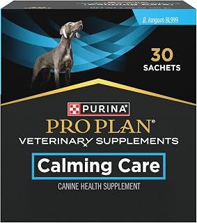 Purina Pro Plan Veterinary Supplements Calming Care Dog Supplements - Supports Dogs with Everyday Stress, Anxious Behaviors, and Separation Anxiety - 30 ct. Box