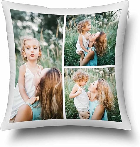 Miniatura 1 de Funda de almohada personalizada con fotos para mamá, funda de almohada personalizada de 3 fotos, fundas de almohada decorativas personalizadas,