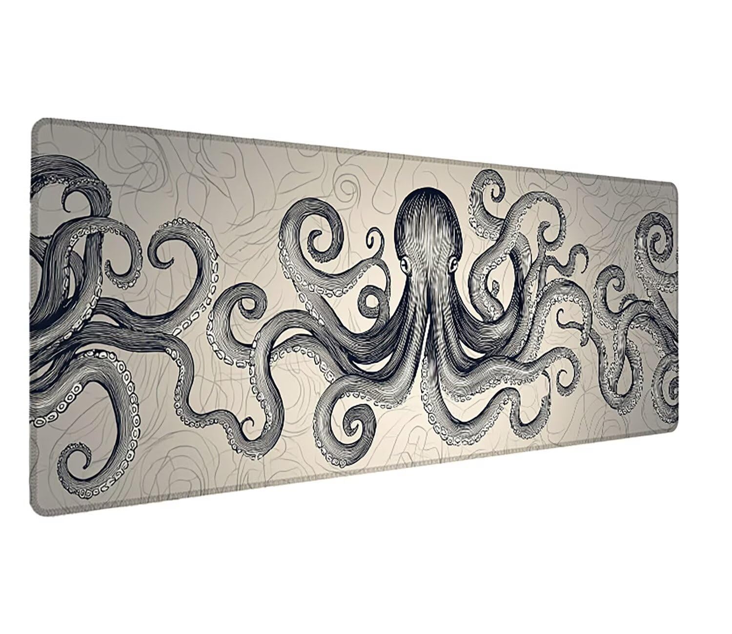 Podkładka pod mysz do gier XXL ze zwierzętami, szara podkładka pod mysz XXL - 1400 x 600 x 3 mm, podkładka pod mysz matowa, bardzo duża z tkaniny, antypoślizgowa podstawa, dla graczy, personel-43055