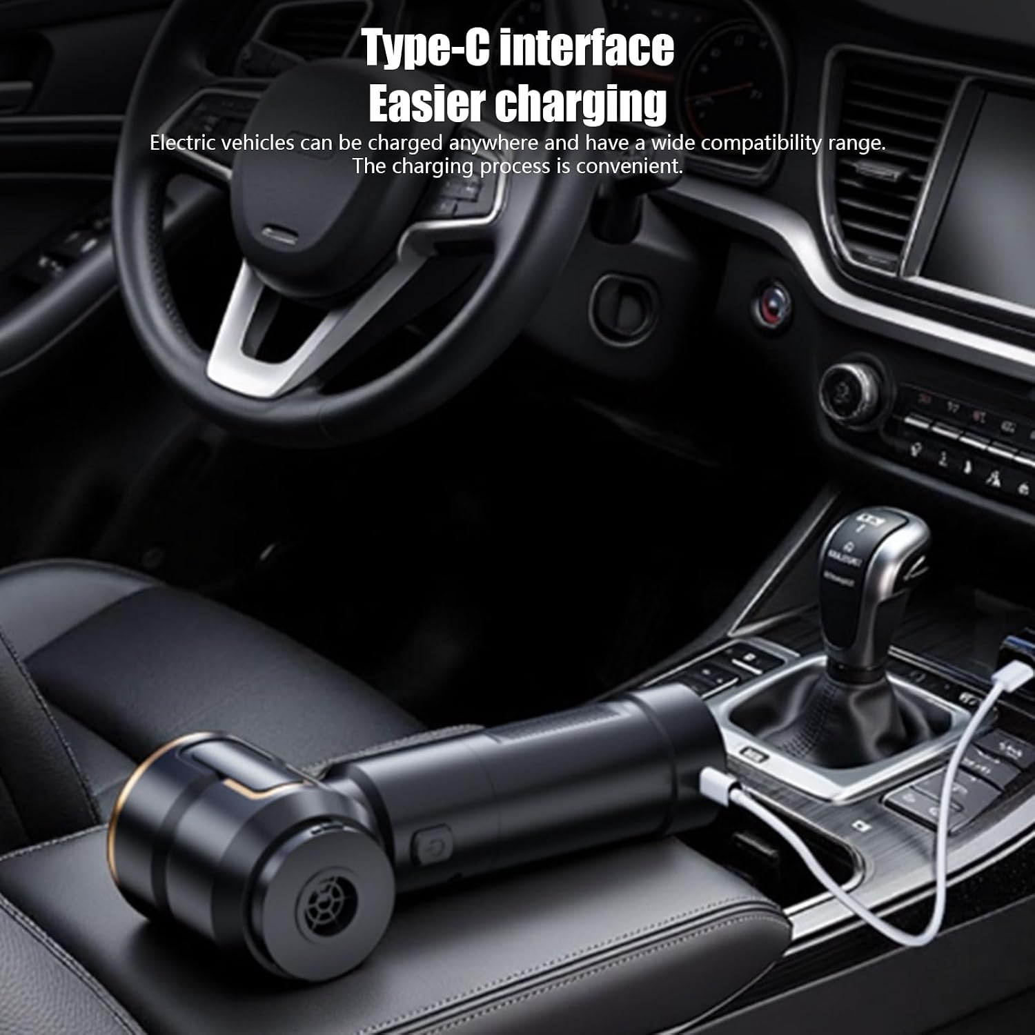 Detachable Battery Car Vacuum Sweeper LED Flashlight Function High Efficiency for Blowing Inflating Sealing Intelligent Vacuum