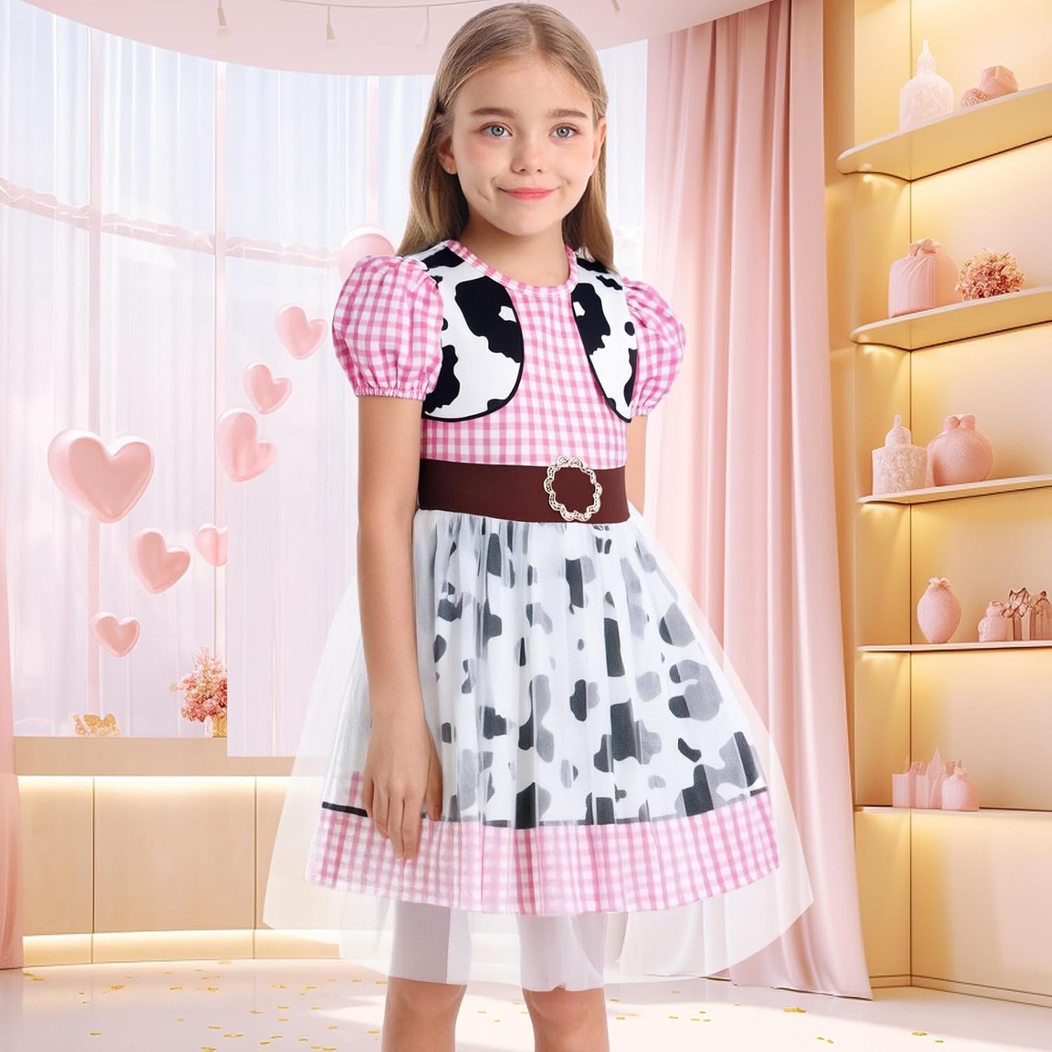 Eledobby Cowgirl Costume Girls Toddler Halloween Dress Up Princess Outfits Christmas Birthday Gift