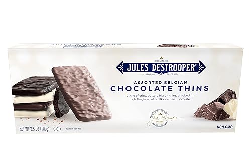 Jules Destrooper - Juego de 12 galletas de mantequilla caramelizada, productos lácteos kosher, auténticos fabricados en Bélgica