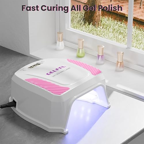 Miniatura 6 de Gelpal Luz UV de 48 W para uñas con 36+6 LED rojos mejorados, secadora de uñas de gel con luz UV para lámpara de curado de esmalte de uñas, lámpara