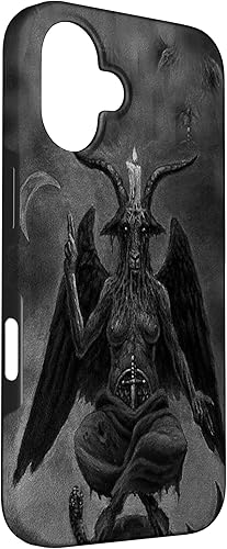 Miniatura 87 de iPhone 15 Pro Max Baphomet Occult Satanic Gothic Satan Goat Head 666 Tattoo Case