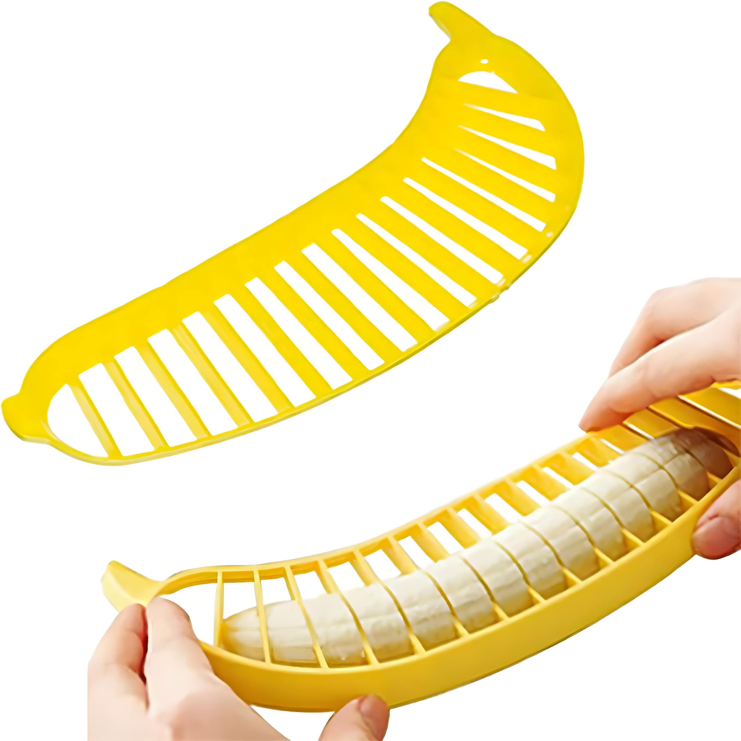Banana Cutter Slicer, Quick, Safe, and Even Slices for Fruit Salads and Snacks - A Must-Have Kitchen Gadget for Kids, Adults, Elderly, and Healthy Eaters