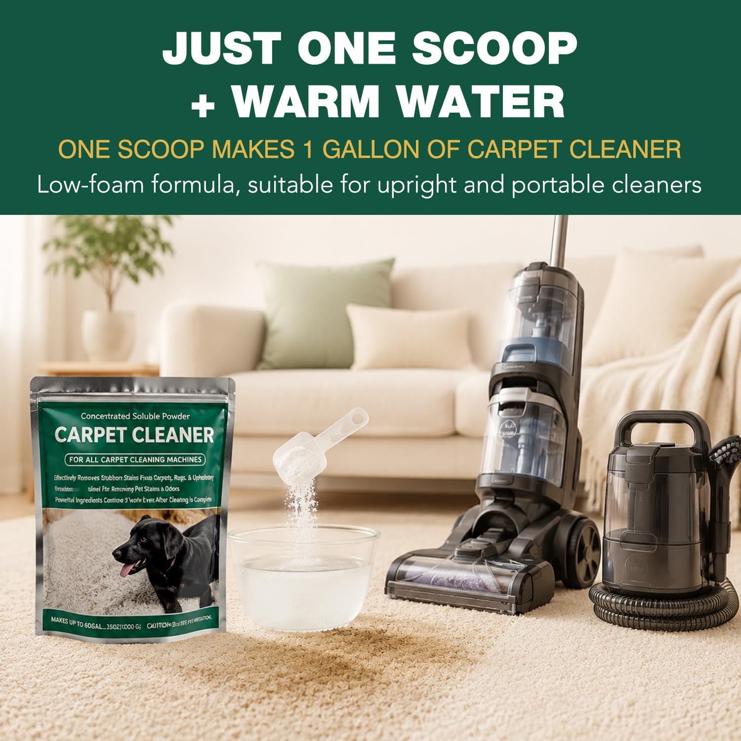 Carpet Cleaner Powder for Upright & Portable Machines -1 kg