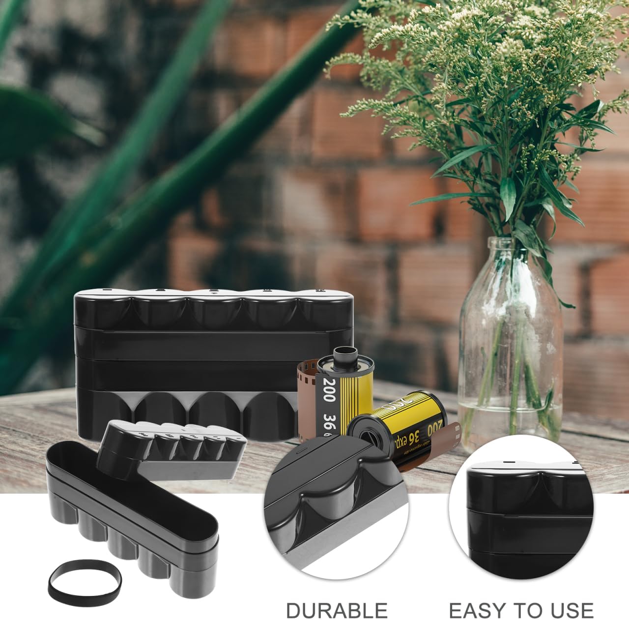 Toyvian 120 Film Roll Canisters Holder Storage Case Compact and Sturdy Film Case for Home