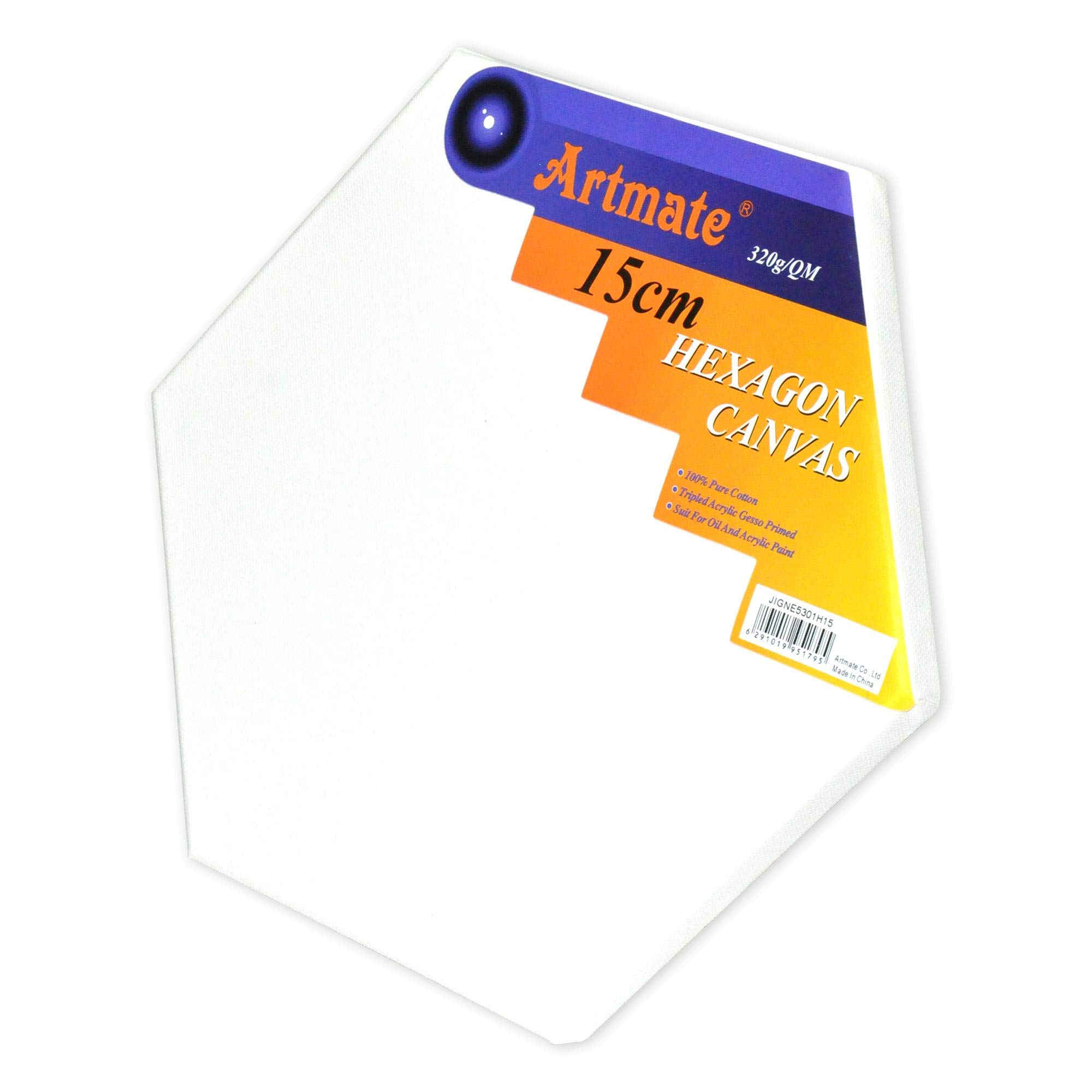Artmate Hexagon shape Canvases, 15cm Size - JIGNE5301H15