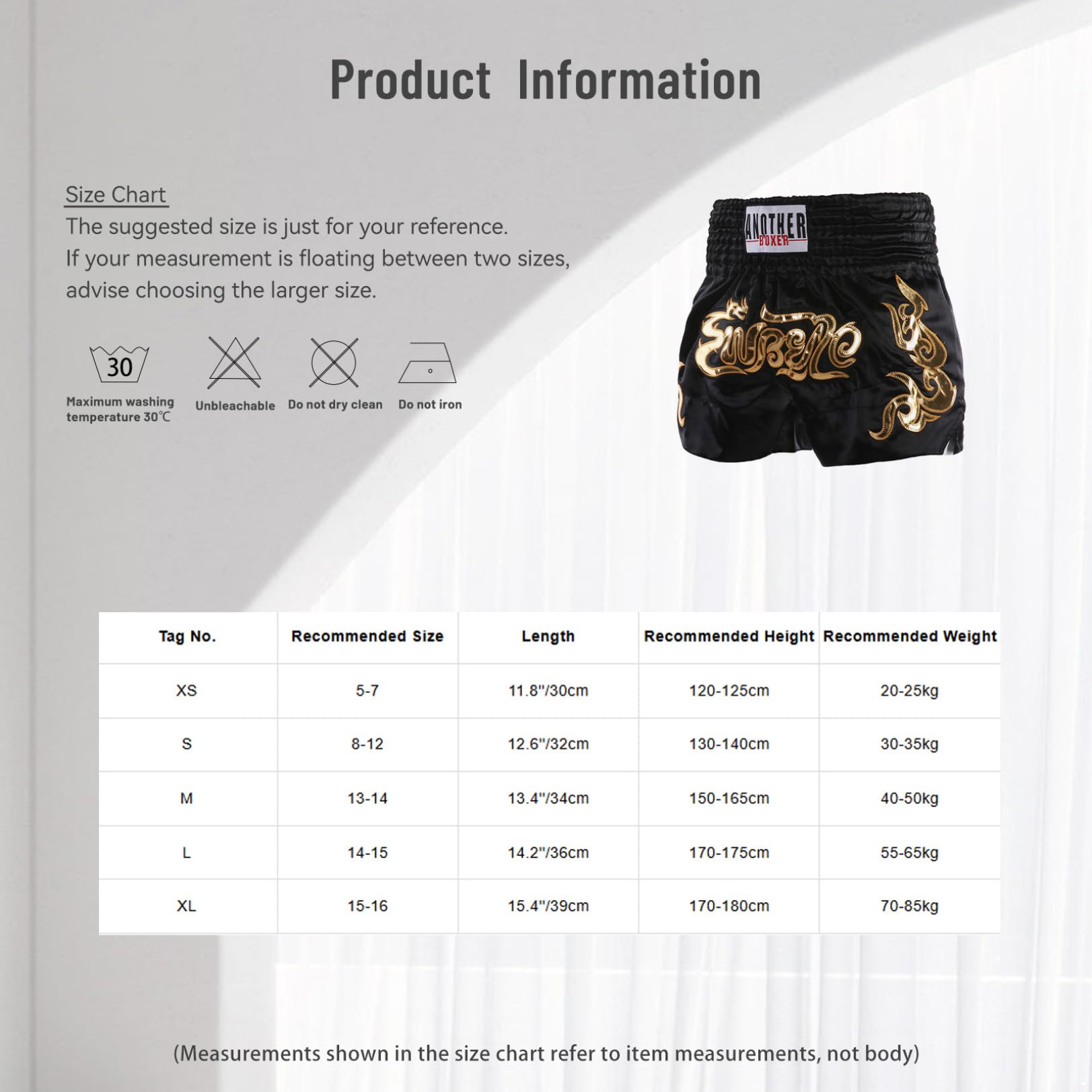 renvena Bambini Unisex Pantaloncini da Boxe per Arti Marziali MMA Pantalone Corto Sportivo Pantaloncini con Spacco Laterale per Muay Thai Kickboxing Fighting