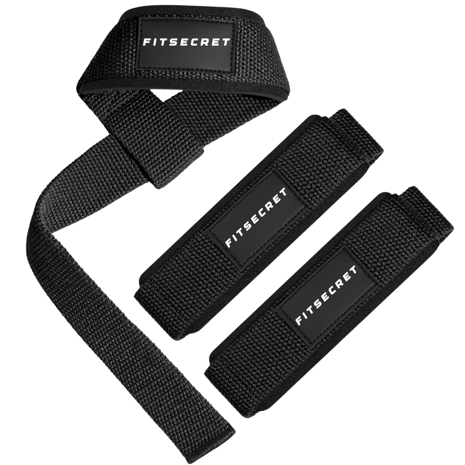 Premium Black Cotton Weight Lifting Straps – 22" Long | 5mm Neoprene Padding, 4mm Thick Durable Strap | Wrist Support for Deadlifts, Pull-Ups & Powerlifting – Gym Accessories for Men & Women-image-38