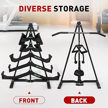 Middle LAT Pulldown Attachments and A-Frame Storage Rack