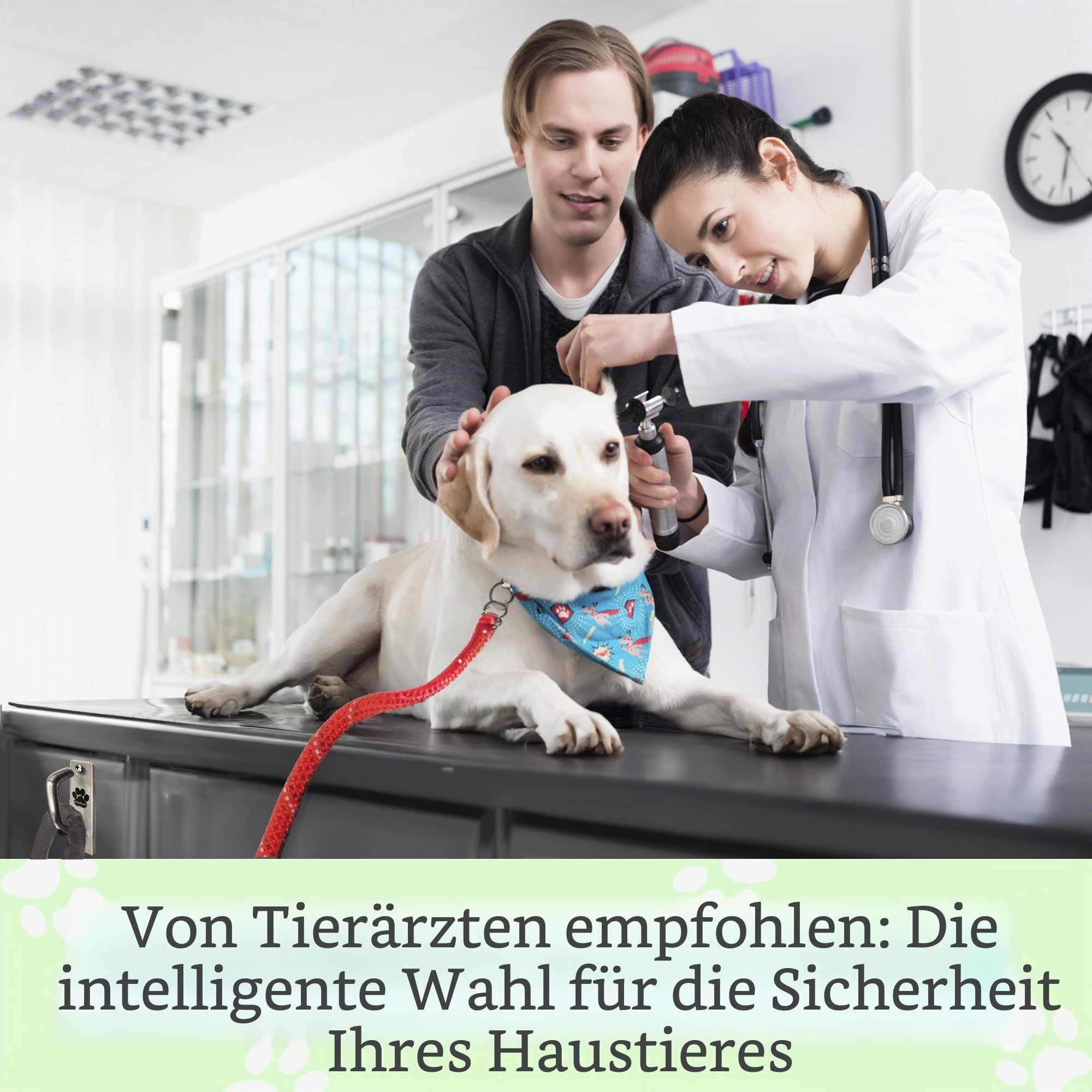 Hundeanhänger, sichere Hundeleine, Parkmontage, für den Innen- und Außenbereich, Wandhaken, aus Edelstahl, praktisches Leinenmanagement für Zuhause und Geschäft, schmal, kompakt