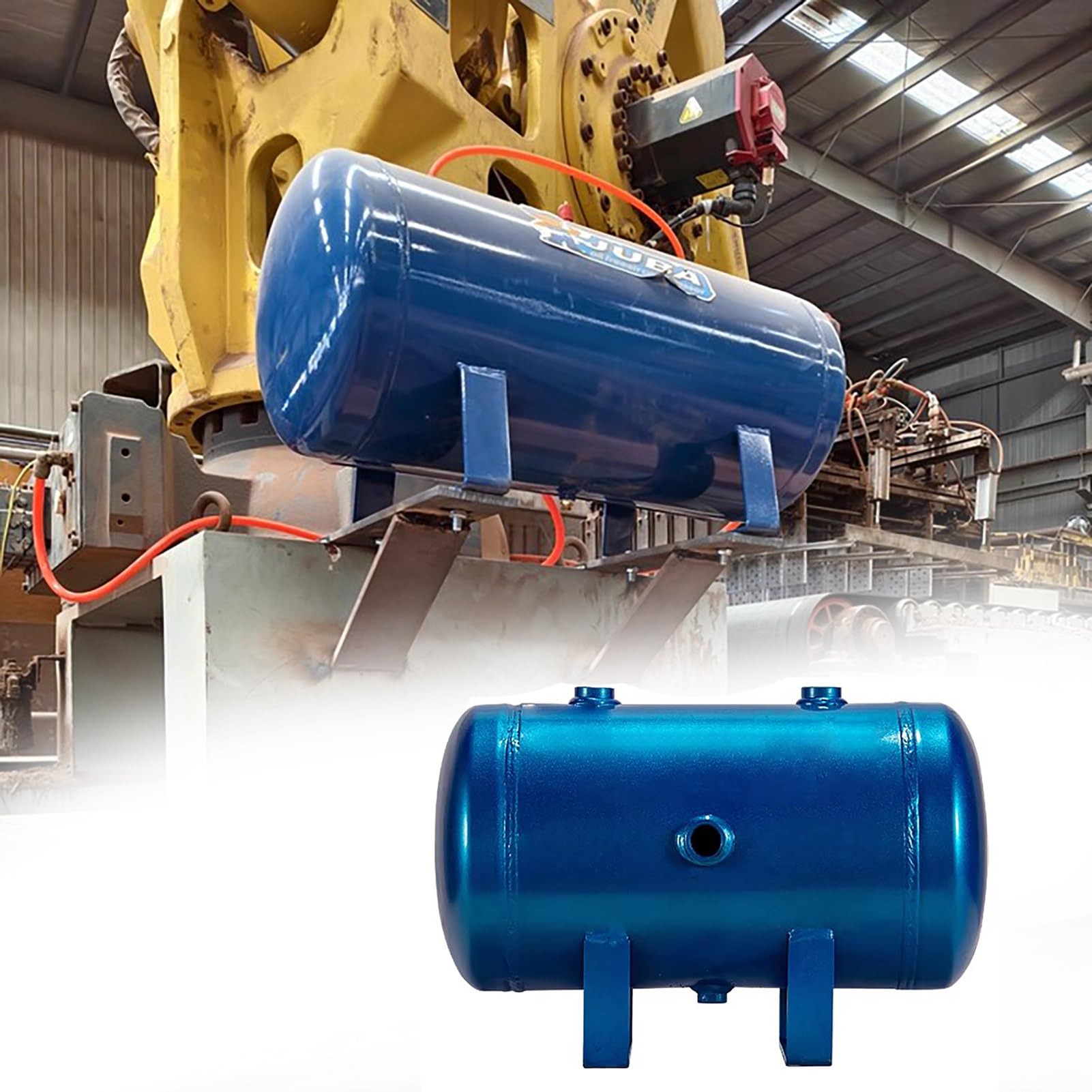 Lufttank Hochdruck-Luftbehälter für Pneumatiksysteme, Komplettes Druckluftbehälter-Set mit Manometer, Robuste Vakuum-Speicherbehälter für Propangas(10 L/2.6 Gal (StyleA))