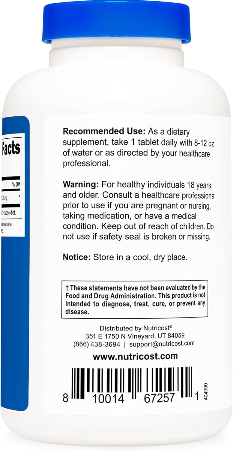 Nutricost L-Lysine 1000mg, 240 Tablets - Gluten Free, Non-GMO, and Vegetarian Friendly : Health & Household