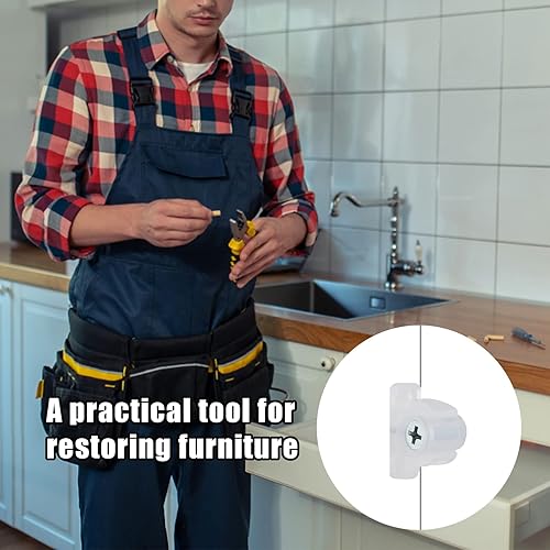 Miniatura 7 de Clips delanteros falsos para cajones, 20 pares de clips de cajón de gabinete delantero falso con tornillos reforzados, clips de gabinete delanteros