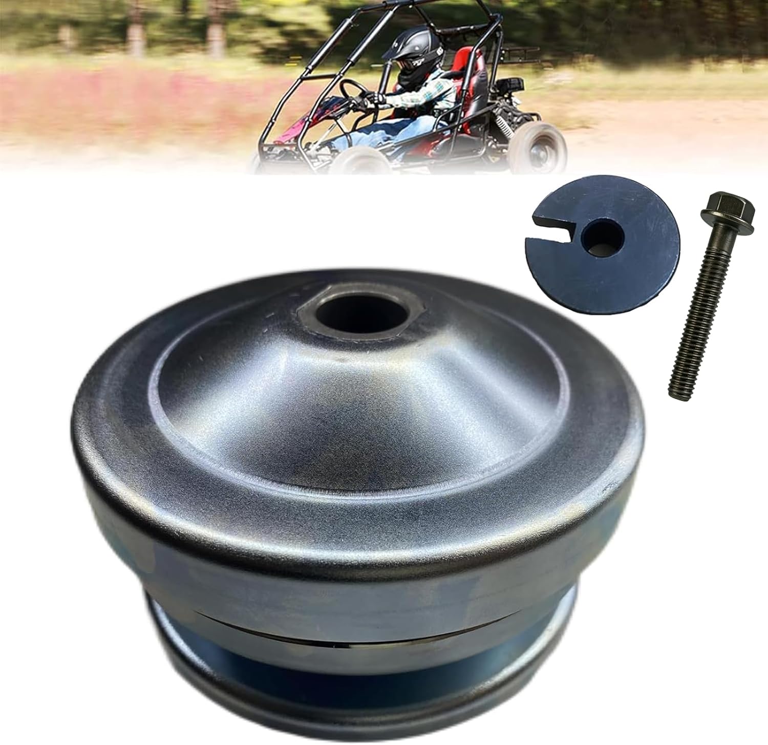 QYMOTO KT196 Go Kart Clutch 3/4'' Bore Driver Pulley for Coleman 6.5 HP Go Kart Mini Bike 30 Series Torque Converter Clutch Driver Pulley for Comet Manco Go Kart 219552,5957,212cc Engines