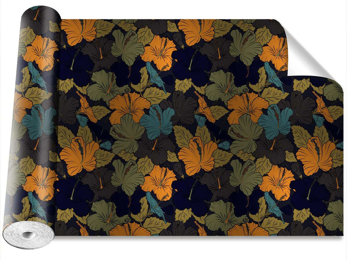 Papier Peint Fleurs d'hibiscus Tulup Bricolage 250x104cm