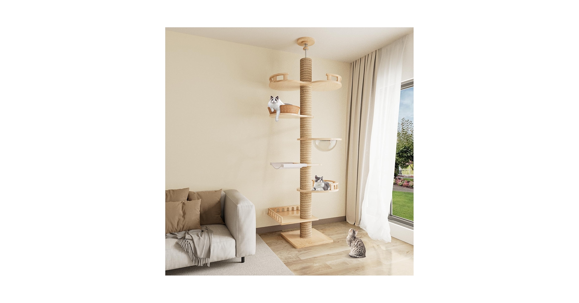 Milk‐tree♡ Amazon.com : Romiromi 98”-102” Floor to Ceiling Cat Tree