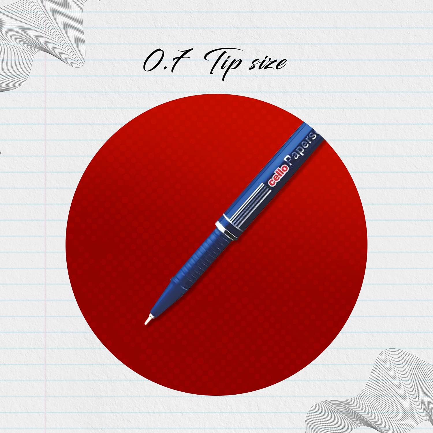 Cello Papersoft Ball Pen - Pack of 10 (Blue)