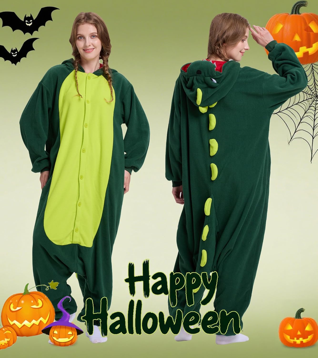 Adult Animal Onesie Pajamas,Halloween Costumes Cosplay Sleepwear for Women Man Teens - Image 2