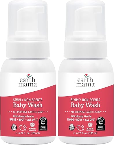Vista 11 de Earth Mama Calming Lavender Jabón líquido espumoso para manos, jabón corporal orgánico multiusos de lavanda para pieles sensibles, jabón de castilla