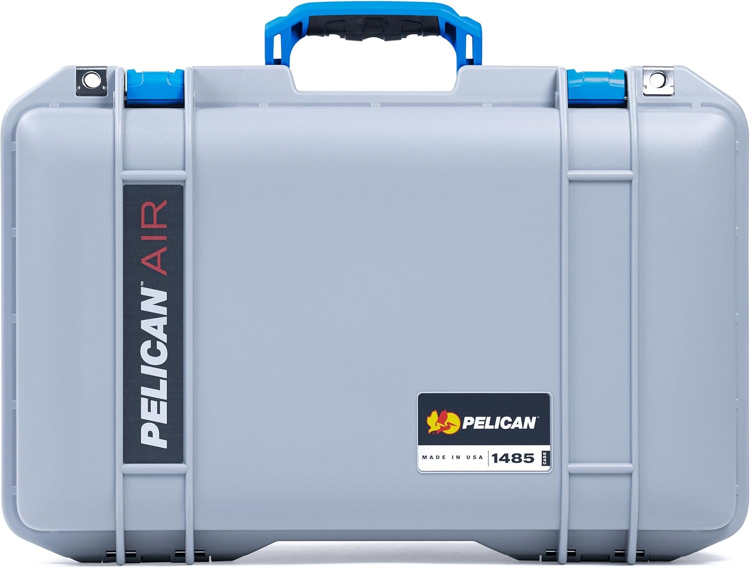 Pelican Silver 1485 Case - Comes Empty - Blue Handles & Latches.