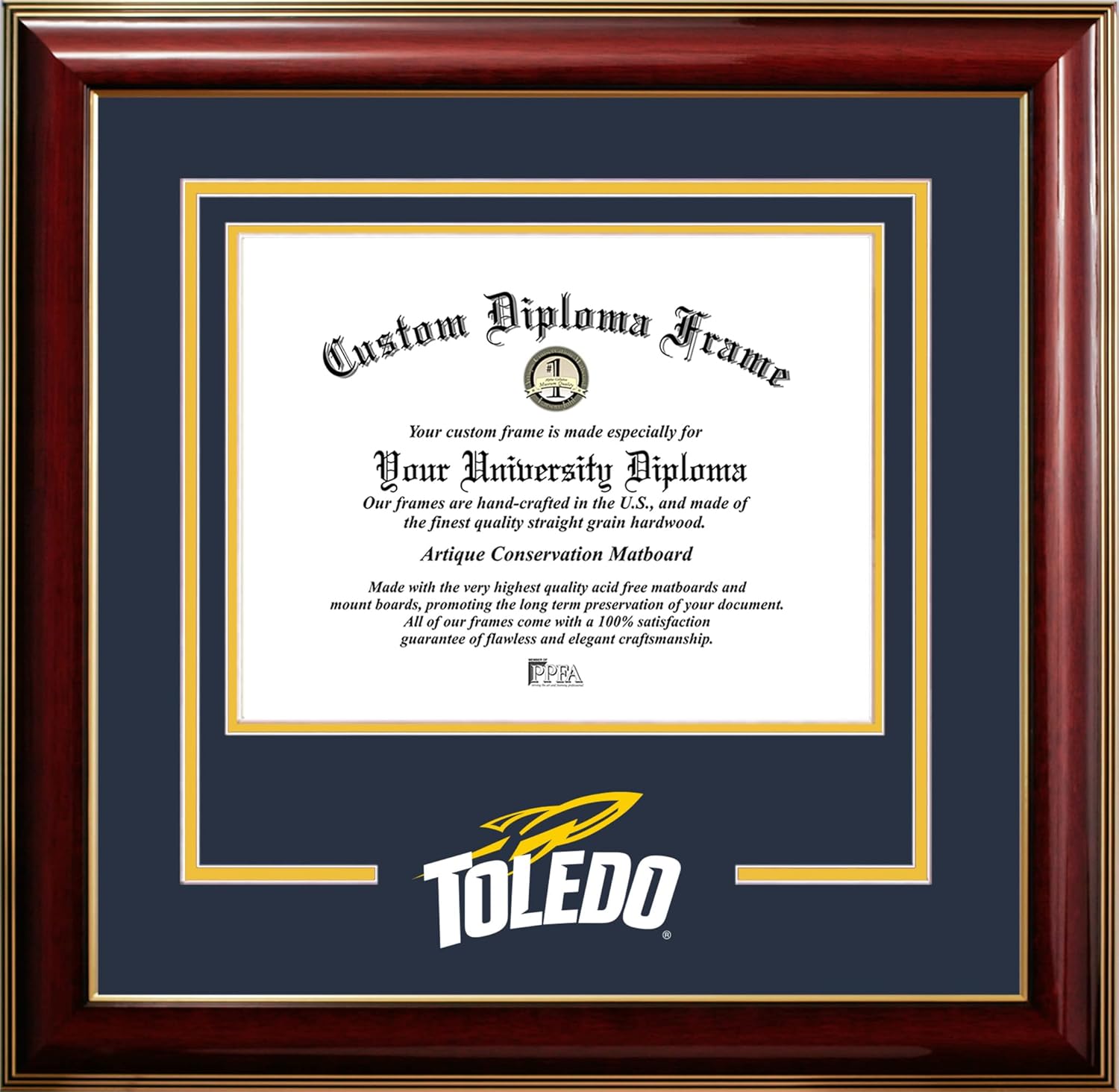 Campus Images University of Toledo 10w x 8h Classic Spirit Logo Diploma Frame