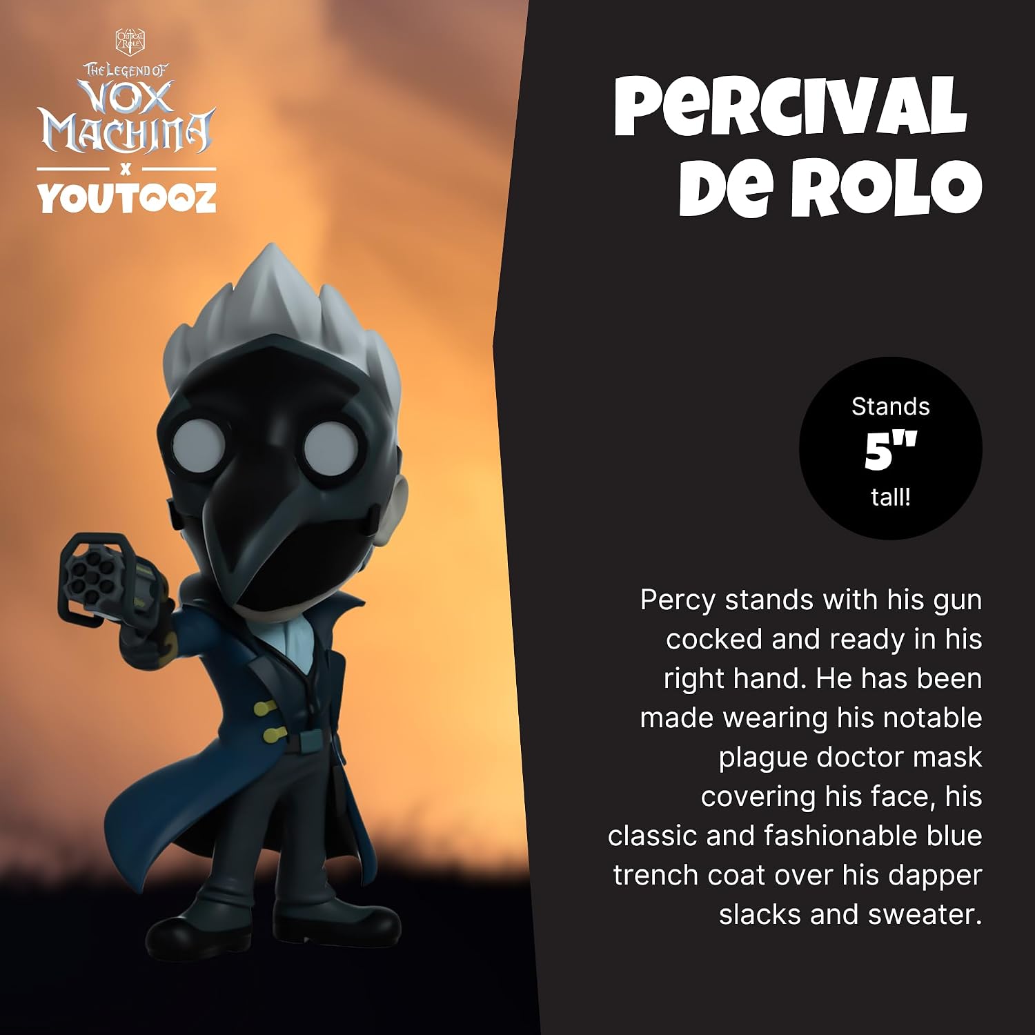 Youtooz Percival de Rolo 5" Vinyl Figure - Collectible Percival de Rolo Action Figure from Vox Machina