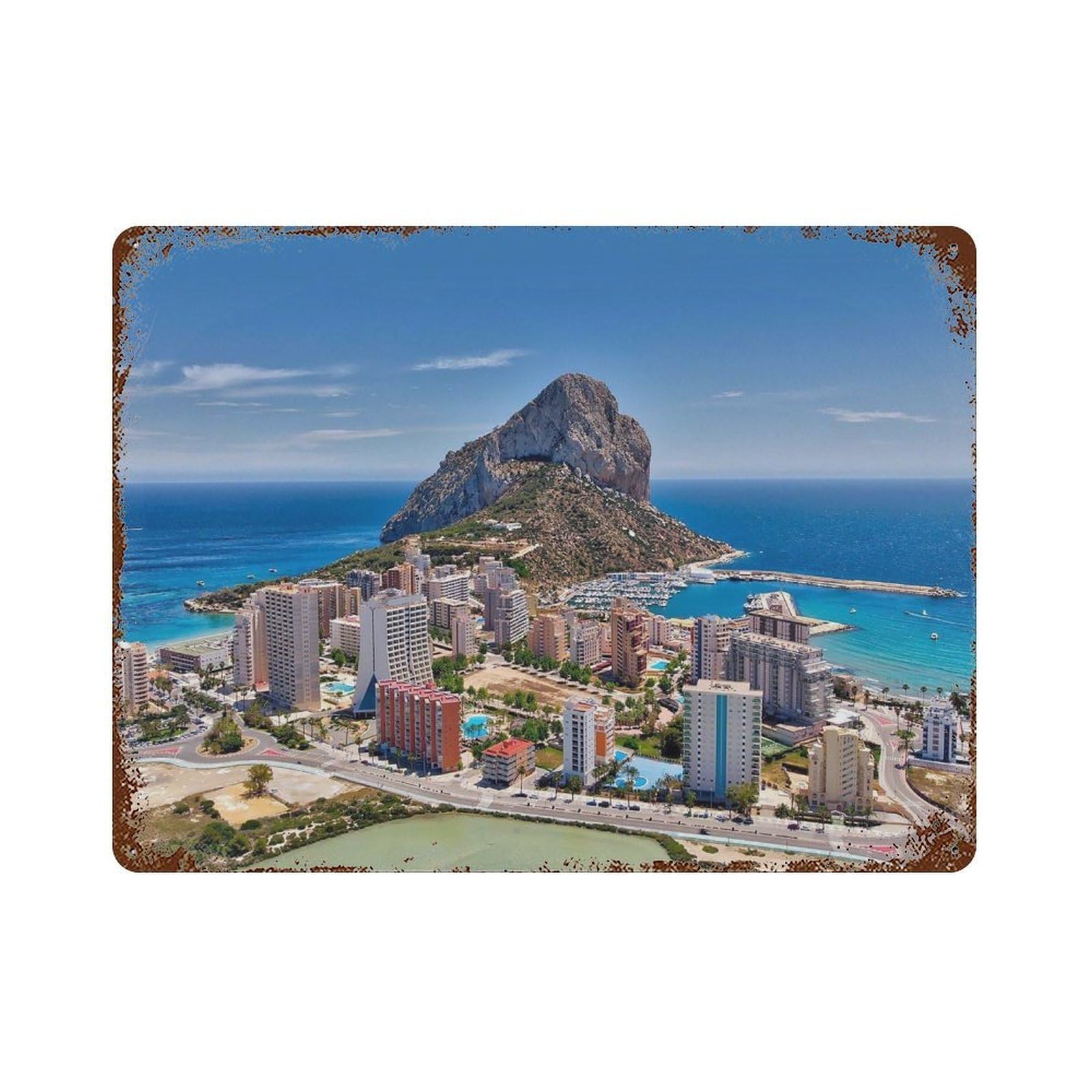 xiaoxiaoshen Real Photo Alicante Decor Spain Wall Decor Art Metal Tin Poster Modern Home Decor Art Home Bar Shop Decorations Vintage Sign 30x40cm