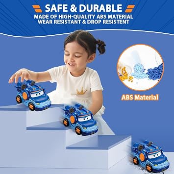 Super Wings Transformation Plane Supercharged Leo 5 Inch Toy Figure for Kids 3-in-1 Toy Plane and Robot Figure for 3+ Years Old Boys Girls Blue