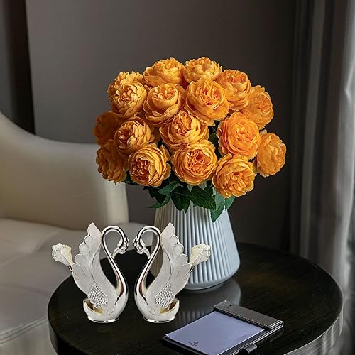 Miniatura 9 de Soporte de base de cisne con 6 cucharas de postre de café, organizador de cucharas de café de metal, cucharadita de fruta, postre, cubiertos,