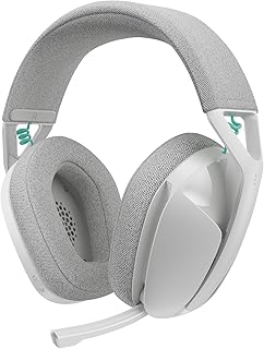 Logitech G G321 Lightspeed, Casque Gaming Bluetooth sans Fil, Confort et Ajustement dynamiques, Micro à Tige 16 kHz, + de 20 h d’autonomie, PC, PS4, PS5, Nintendo Switch, Mobile - Blanc