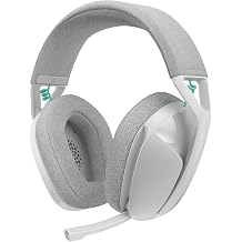 Logitech G321 Lightspeed Wireless Gaming Headset - White | Dynamic Comfort and fit, 16 kHz Boom mic, 20+ hrs Battery, for PC