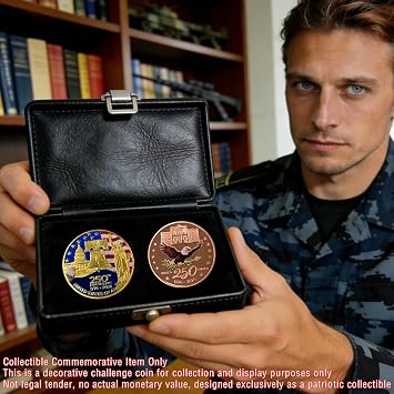 2PCS 250th Anniversary Commemorative Coins,250 Birthday American Flag&Liberty Bell Patriotic Collectible Souvenir Gift,1.57In Durable Gold Plated Challenge Coin for Display,Collectors,Non Legal Tender
