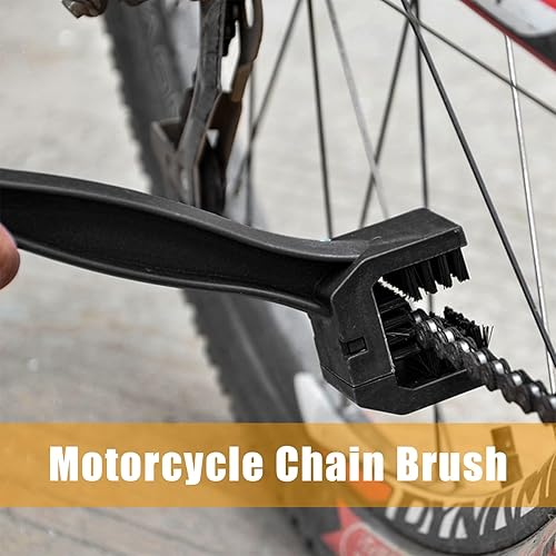 Miniatura 5 de Cepillo de cadena de bicicleta para motocicleta, herramienta de limpieza de cadenas y ruedas, limpiador de cadenas y engranajes, arandela de cadena