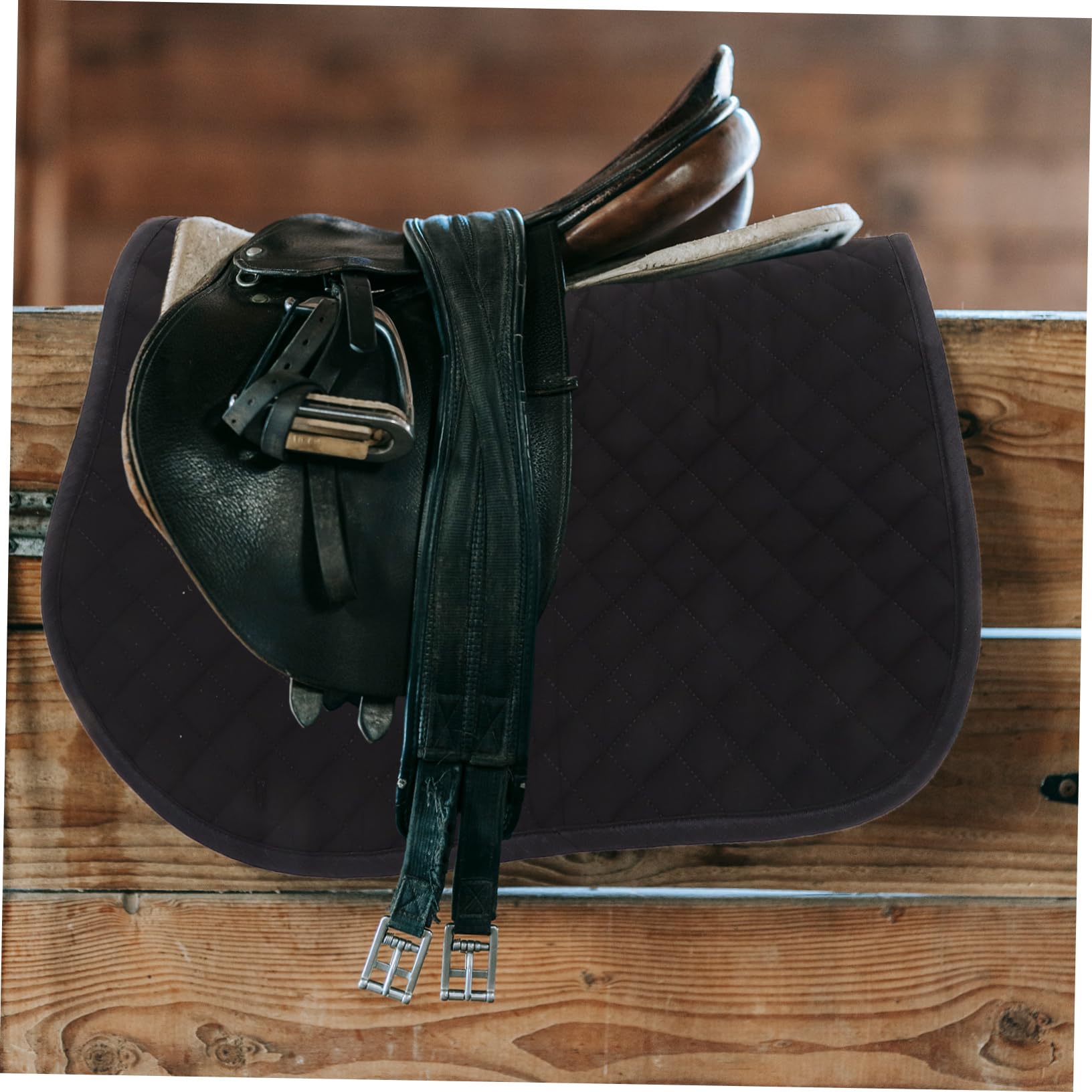TOYANDONA Almohadilla Antideslizante para Silla de Montar para Caballo, Acolchado Eva y Algodón, Fácil de Instalar, Negro, para Montar