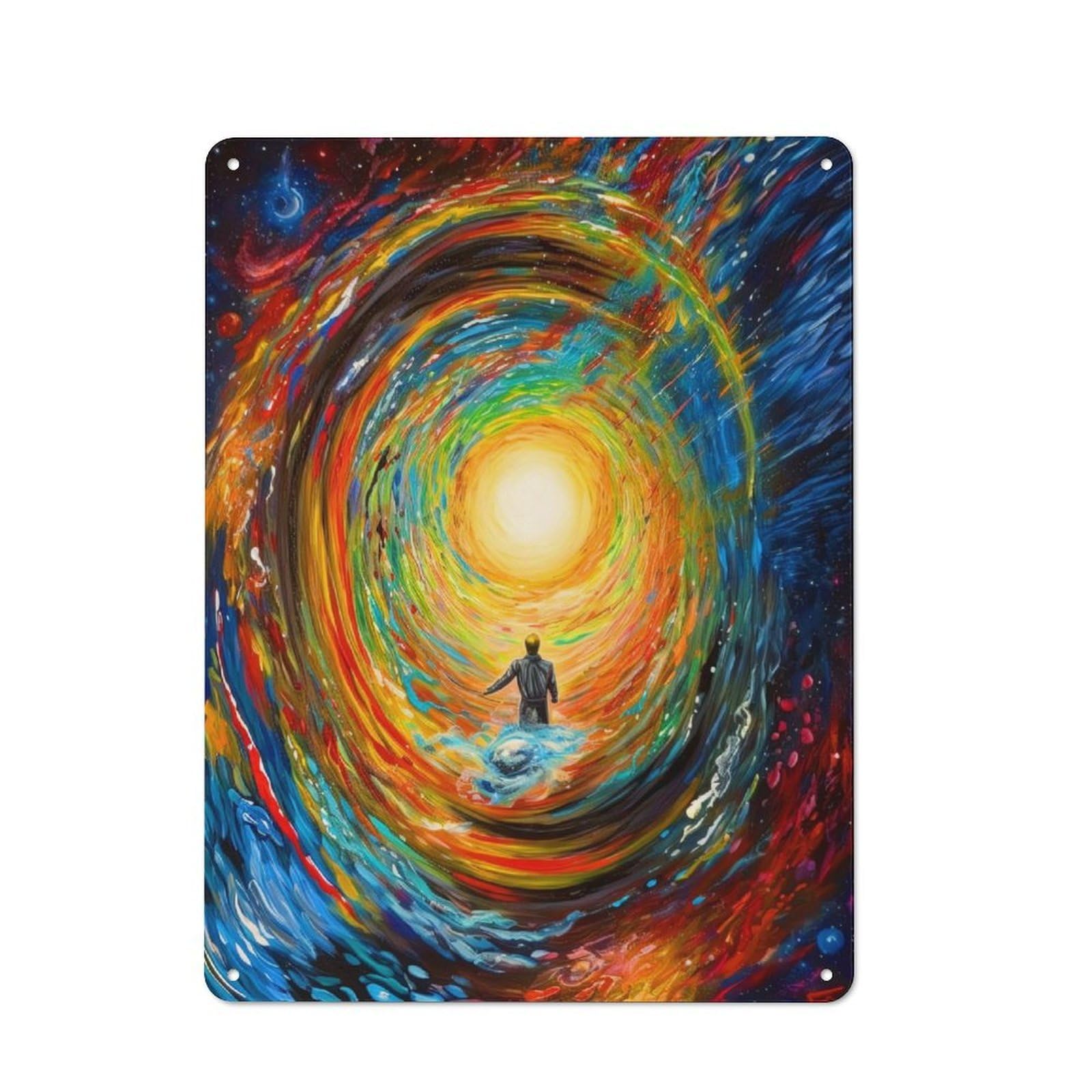 Junmoney Gazing Into The Infinite Tin Sign 40X30cm For Living Room Wall, Rustic Wall Decor, For Living Room Decor Lovers