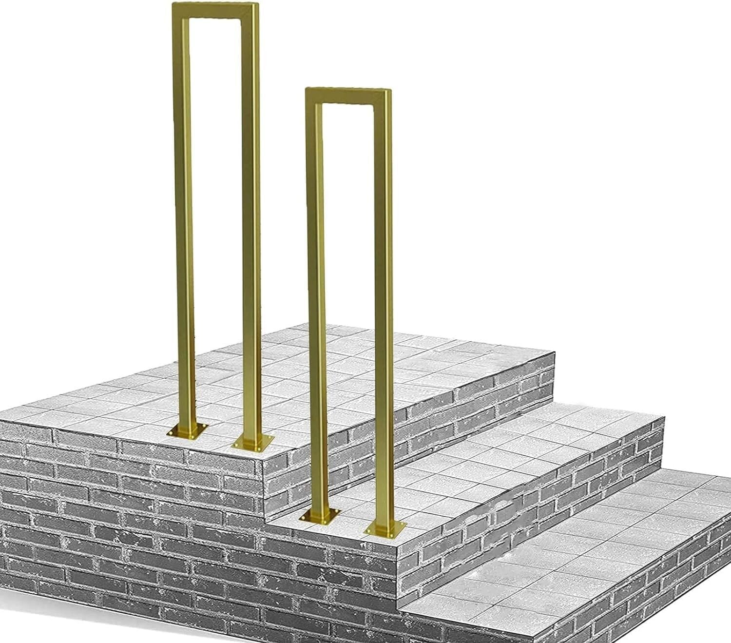 Stair Railing Indoor, Hand Rails for Outdoor Steps, 1.1/1.4/1.8/2.1/2.4/2.7/2.9/3.1/3.3ft Non-Slip Wrought Iron Step Railing, for Porch, Loft, Corridor, Garden Fence Armrest(55CM/1.8FT)
