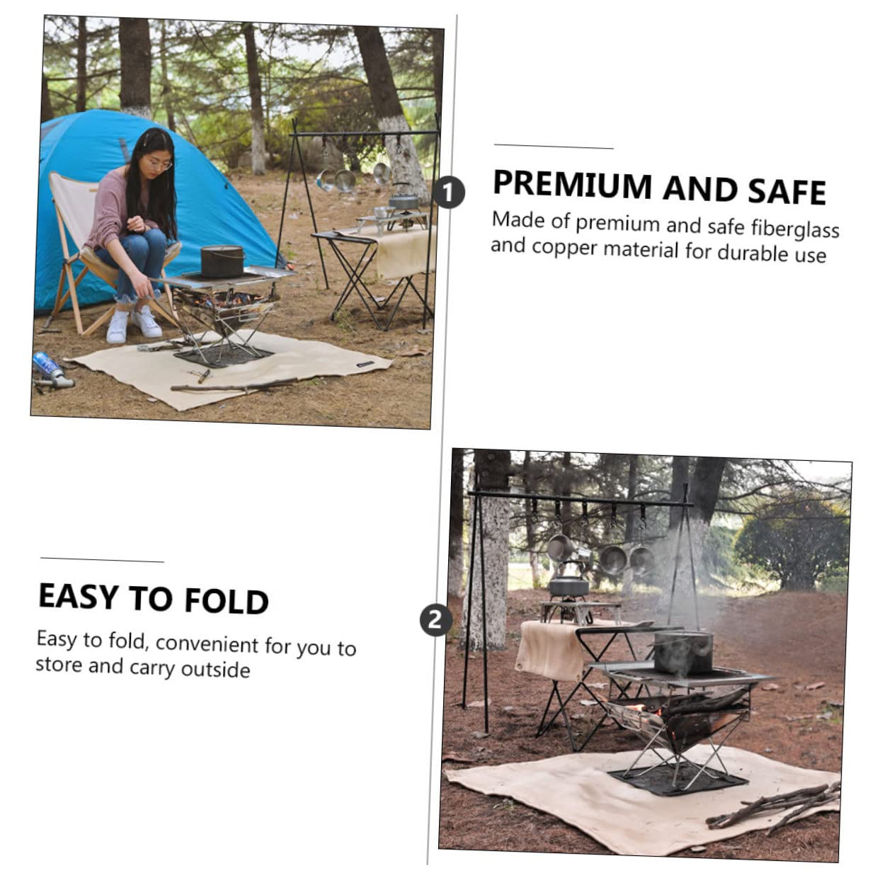 BESTonZON 1Pc Fire Resistant Mat Outdoor Barbecue Protective Cushion Durable Camping Fireproof Blanket for Heat Resistance and Fire Safety for Grilling and Survival