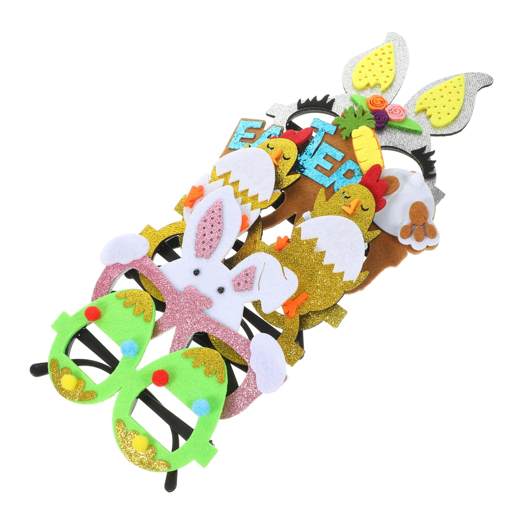 Alipis Easter Glasses Frames Photo Booth Props Party Decorations Easter Party Glasses Boys and Girls Eyewear