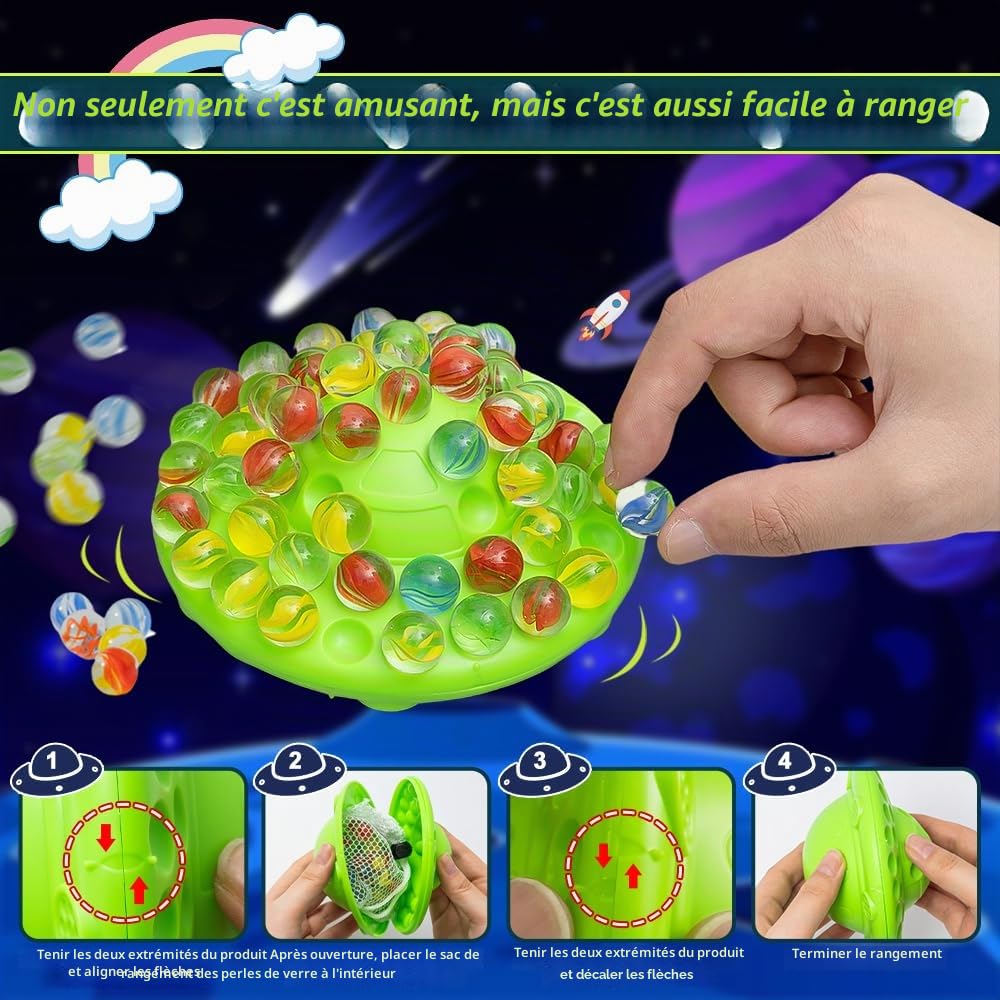 Jeu De Billes En équilibre EIHI – 60 Billes Colorées Avec Rangement – Défi Coordination œil-main – 1 à 4 Joueurs Dès 7 Ans