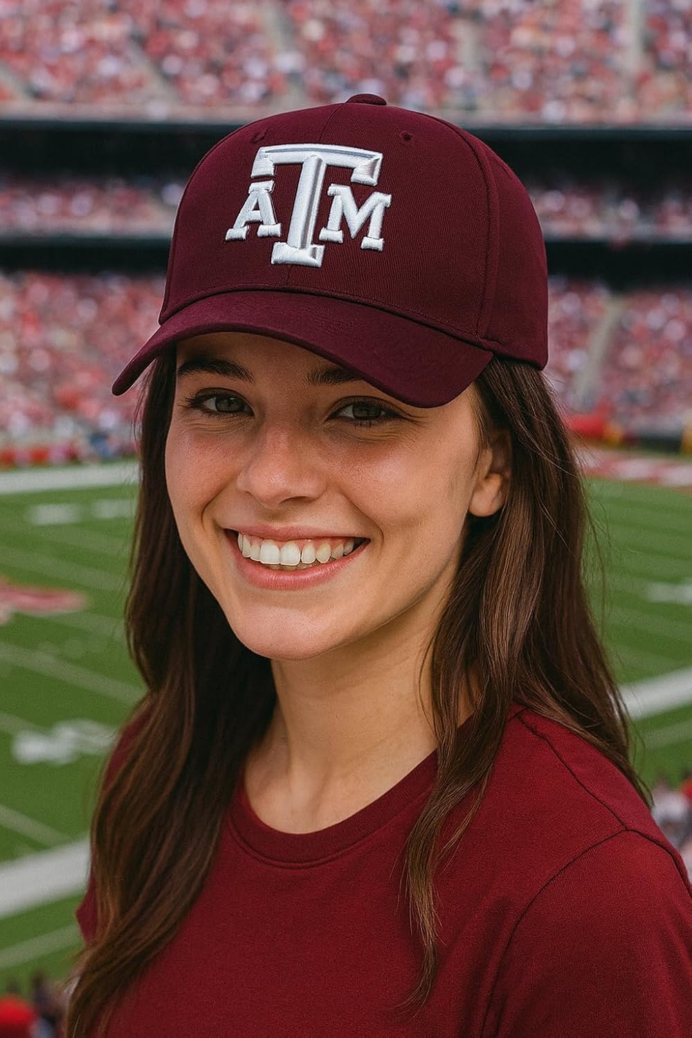 Texas A&M Classic Edition MVP Hat Adjustable Team Logo Structured Cap (Maroon) - Image 4