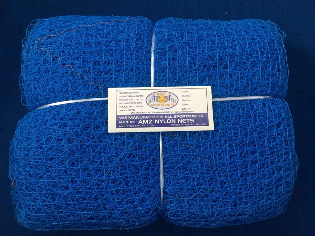 AMZ SPORTS NETS Standard Cricket Practice/Training Net (10 x 40 ft, Blue)