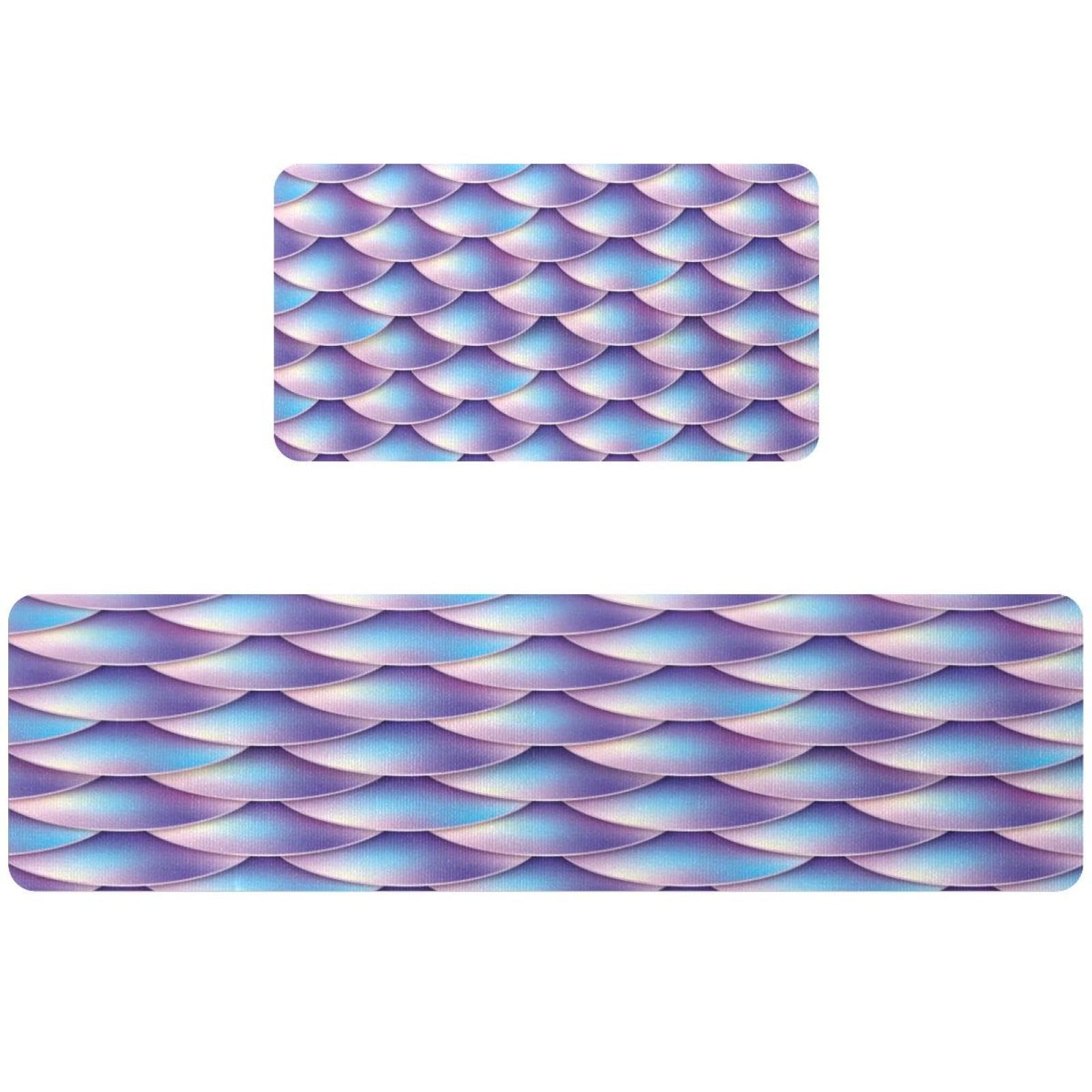 Tapis de cuisine lavable antidérapant violet lot de 2 absorbant